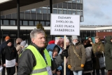 Protest pracowników obsługi UMK (Toruń, 20.02.2022)