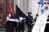 Protest przeciwko połączeniu Bunkra Sztuki i MOCAKu (Kraków, 30.01.2018)