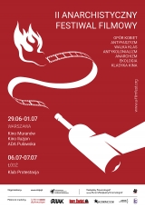 Plakat II edycji Anarchistycznego Festiwalu Filmowego