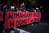 Inicjatywa Pracownicza na demonstracji przeciwko zakazowi aborcji (Warszawa 30.10.2020r.)
