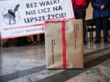Protest Inicjatywy Pracowniczej na Radzie Miasta Poznania (grudzień 2018)