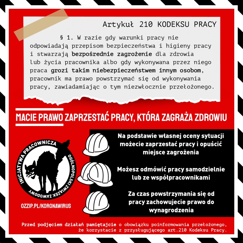 Zaprzestanie pracy w sytuacji zagrożenia zdrowia w pytaniach i odpowiedziach