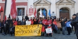 Pikieta solidarnościowa ze strajkiem w Solarisie (Poznań, 14.02.2022)