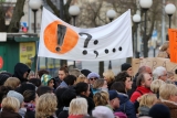 Protest nauczycielski podczas strajku w Poznaniu