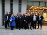 Reprezentacja związków zawodowych i Klubu Parlamentarnego Lewicy przed Sejmem RP (Warszawa 26.04.2022)