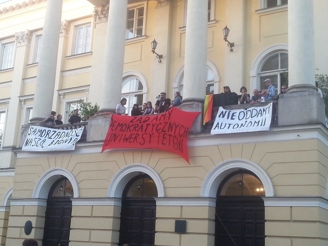 Okupacja rektoratu UW (Warszawa, czerwiec 2018)
